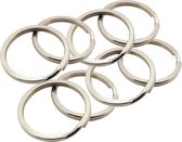 10 Sleutelhanger- ringen-2.5 cm-zilverkleur-hobby-Charme Bijoux