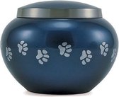 Crimson Odyssey Dieren Urn Blauw Moonlight in koper met schroefdop en Dierenpoten 0,7 L - Asbeeld Dieren Urn Voor Uw Geliefde Dier - Kat - Hond - Paard - Konijn