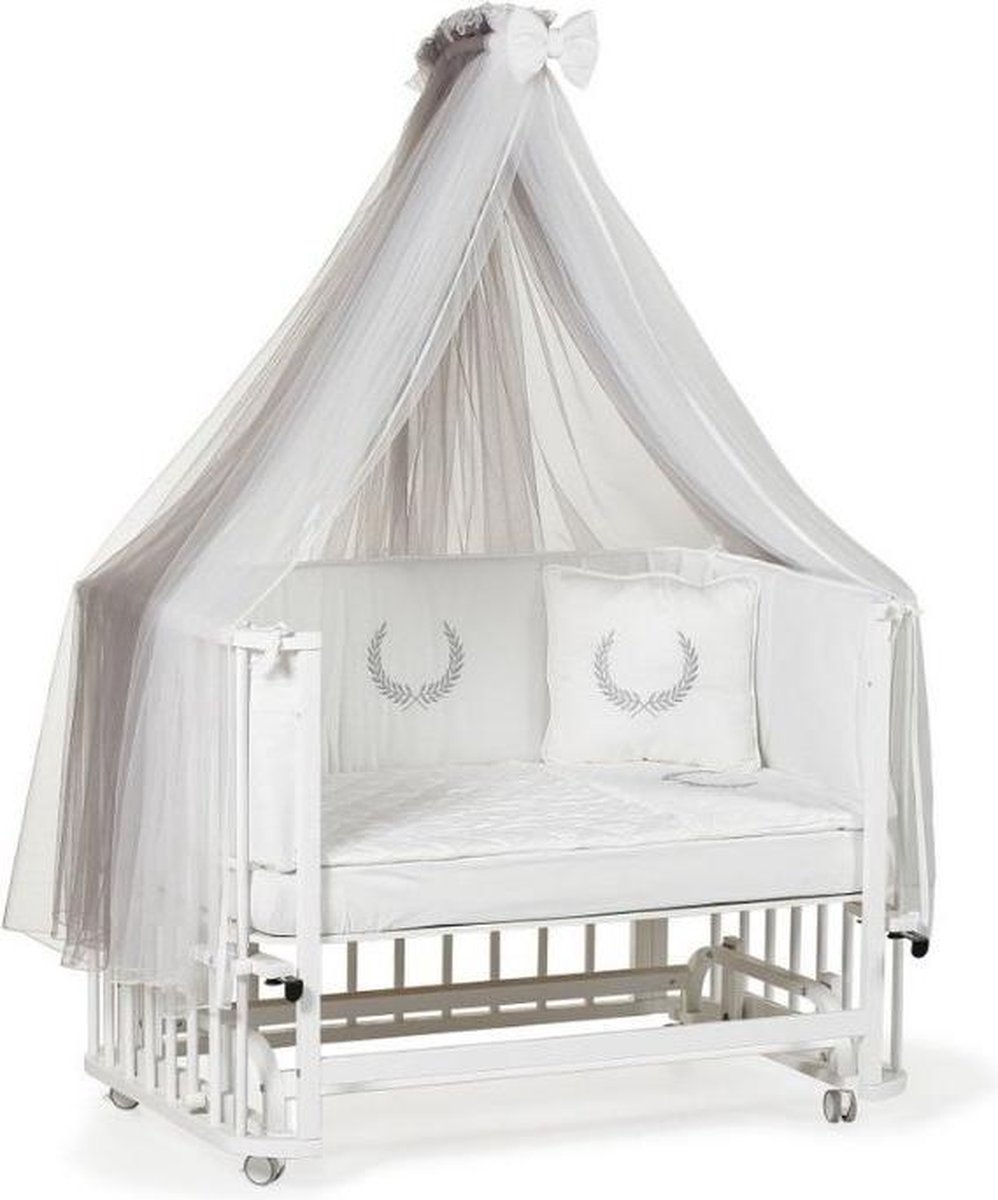 Co-sleeper ledikant BabyRace - Wit - Inclusief bekleding