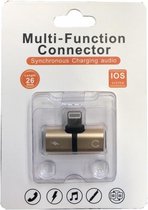 New Mini 2-in-1 Lightning iOS Multi-Function Connector Adapter with Charge Port and Headphone   Work up to IOS12- GOUD