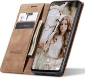 Samsung A72 Hoesje - Samsung Galaxy A72 Book Case Leer Slimline Bruin