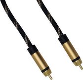 DQ-AV video kabel | 2 x 1 RCA | tulp | verguld | 1.5 meter