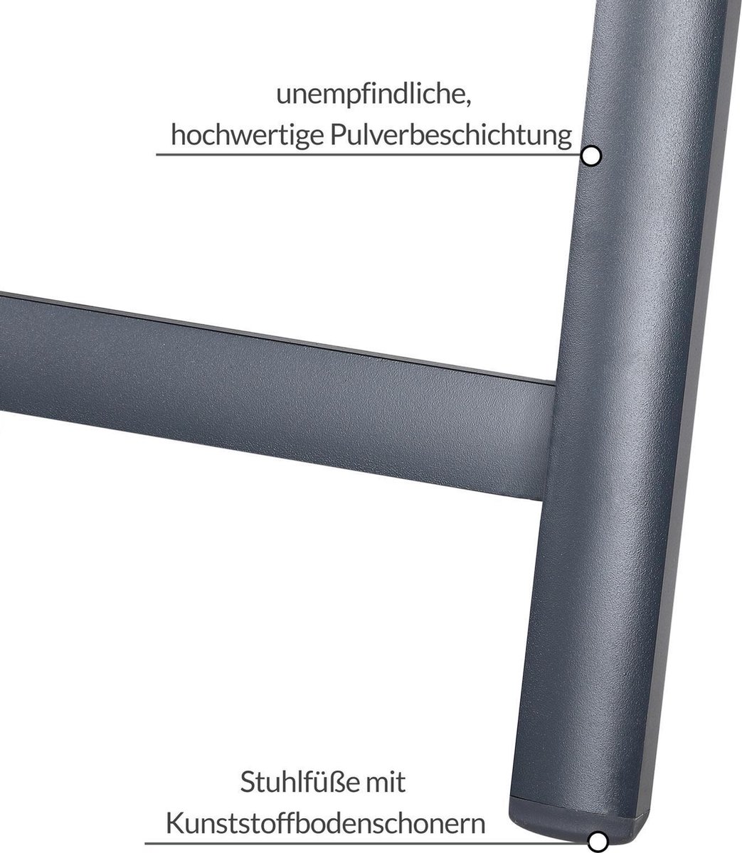 Casaria Tuinstoel Set van 2 - Aluminium Inklapbaar 7 Standen - Antraciet – foto 4