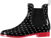 Xq Footwear Regenlaarzen Chelsea Dames Rubber Zwart/rood Maat 41
