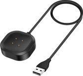 DrPhone Kabel – USB Oplader - Adapter + Dock - Laadkabel – Geschikt voor Fitbit Versa 4/3 /Sense/Sense 2 - 0,3CM - Zwart