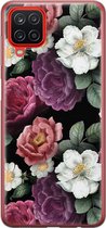 Samsung Galaxy A12 hoesje siliconen - Flowers - Soft Case Telefoonhoesje - Bloemen - Multi