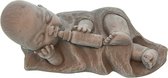 stenen beeld baby met pafles babyfles fopspeen 20cm zandkleur | handgemaakt