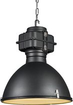 QAZQA sicko - Industriele Grote hanglamp - 1 lichts - Ø 530 mm - Zwart - Industrieel - Woonkamer | Slaapkamer | Keuken