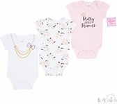 3-pack Meisjes Rompers | Princess | 6-9 mnd