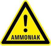 Waarschuwingsbord ammoniak - dibond 200 mm