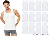 Pierre Calvini - Hemden Heren - Onderhemd Heren - 12-pack - 100% Katoen - Wit - L