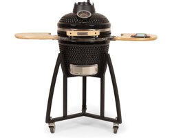 Patton Premium Kamado 16" - incl. Bluetooth kerntemperatuurmeter en LED verlichting - Medium - Ø34 cm - Zwart