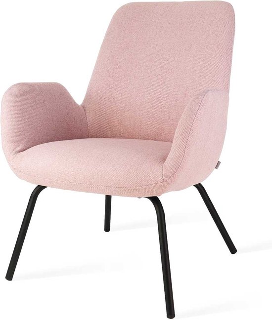 Ninte fauteuil roze - loungestoel - armleuning | bol.com