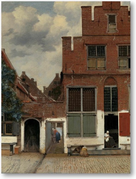Vue des maisons à Delft, dite 'Het Straatje', Johannes Vermeer, vers 1658 - 30x40 Dibond pour l'intérieur et l'extérieur - Johannes Vermeer - Chefs-d'œuvre