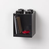 LEGO Iconic Brick Boekenplank - 4 Noppen - Zwart