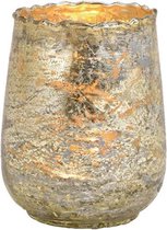 Lanterne / bougeoir design en Verres champagne or 10 x 12 x 10 cm