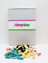 The Candy Box Veggie & vegan Snoep drop mix pakket - Snoepgoed - Tropical Box - 0,5 Kg Uitdeel en verjaardag cadeau doos - Katja zoo mix, Katja apenkoppen, tropic fruit, blueberry