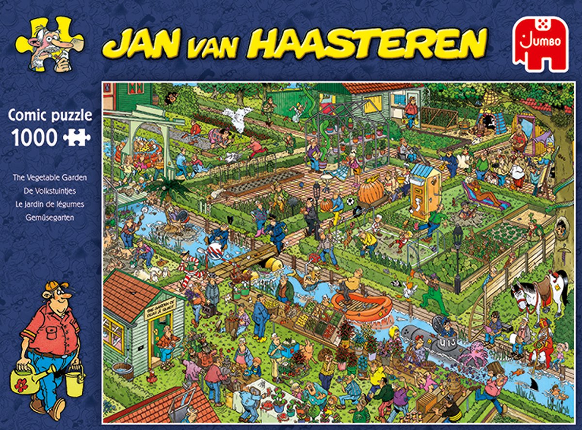 Jan van Haasteren - De Volkstuintjes - 1000 stukjes puzzel - Legpuzzel JVH — afbeelding 8