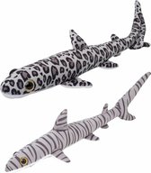 Set van 2x pluche haaien knuffels van 60 cm - Oceaan dieren/vissen