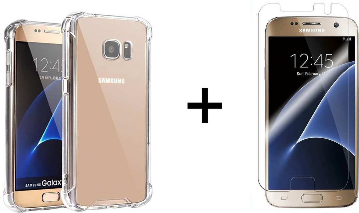 iParadise Samsung S7 Hoesje - Samsung Galaxy S7 hoesje transparant shock  proof case... | bol.com