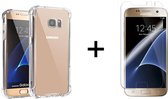 iParadise Samsung S7 Hoesje - Samsung Galaxy S7 hoesje transparant shock proof case hoes cover hoesjes - 1x samsung galaxy s7 screenprotector