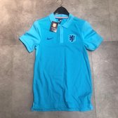 Nike Ned. elftal polo katoen Maat M blauw