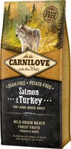 Carnilove Grain Free Salmon & Turkey Adult Large Breed 12 kg - Hond