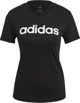 Adidas Logo Dames Tee dames sportshirt zwart