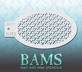 Bad Ass Stencil Nr. 2033 - BAM2033 - Schmink sjabloon - Bad Ass mini - Geschikt voor schmink en airbrush