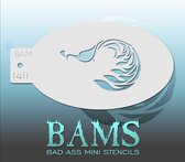 Bad Ass Stencil Nr. 1411 - BAM1411 - Schmink sjabloon - Bad Ass mini - Geschikt voor schmink en airbrush