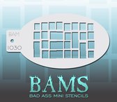 Bad Ass Stencil Nr. 1030 - BAM1030 - Schmink sjabloon - Bad Ass mini - Geschikt voor schmink en airbrush