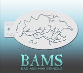 Bad Ass Stencil Nr. 1422 - BAM1422 - Schmink sjabloon - Bad Ass mini - Geschikt voor schmink en airbrush