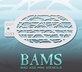 Bad Ass Stencil Nr. 1033 - BAM1033 - Schmink sjabloon - Bad Ass mini - Geschikt voor schmink en airbrush