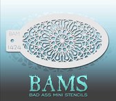 Bad Ass Stencil Nr. 1424 - BAM1424 - Schmink sjabloon - Bad Ass mini - Geschikt voor schmink en airbrush