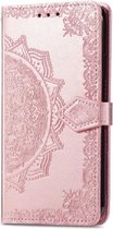 Bloem mandala roze agenda book case hoesje Xiaomi Mi 11 Lite 5G / 4G