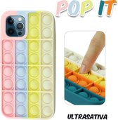 Ultrasativa® Apple iPhone X - Pop It Hoesje - Light Sky
