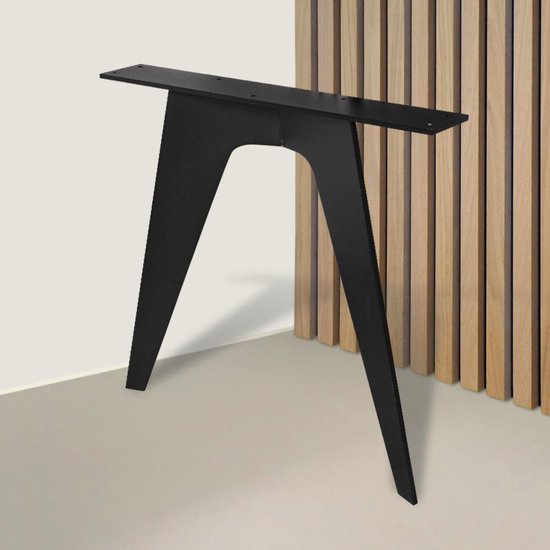 Stalen design tafelpoot - blank staal | tafelpoten | onderstel | bol.com