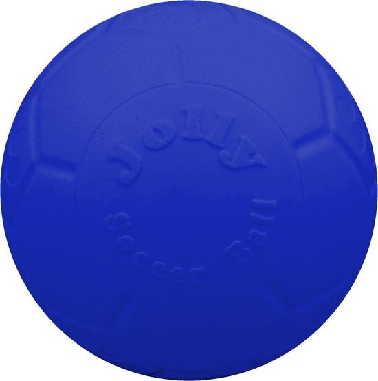 Jolly Pets Jolly Soccer Ball – Hondenspeelgoed – Apporteerspeelgoed – Jollyflex stevig kunststof – Drijvend hondenspeeltje – Ø20cm – Blauw
