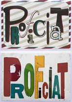 Proficiat – 2 Wenskaarten - Felicitatie - 12 x 17 cm