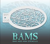 Bad Ass Stencil Nr. 1208 - BAM1208 - Schmink sjabloon - Bad Ass mini - Geschikt voor schmink en airbrush