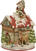 Goebel® - Fitz and Floyd | Beeld "Kerstman op huis" | Verzamelstuk, kerst