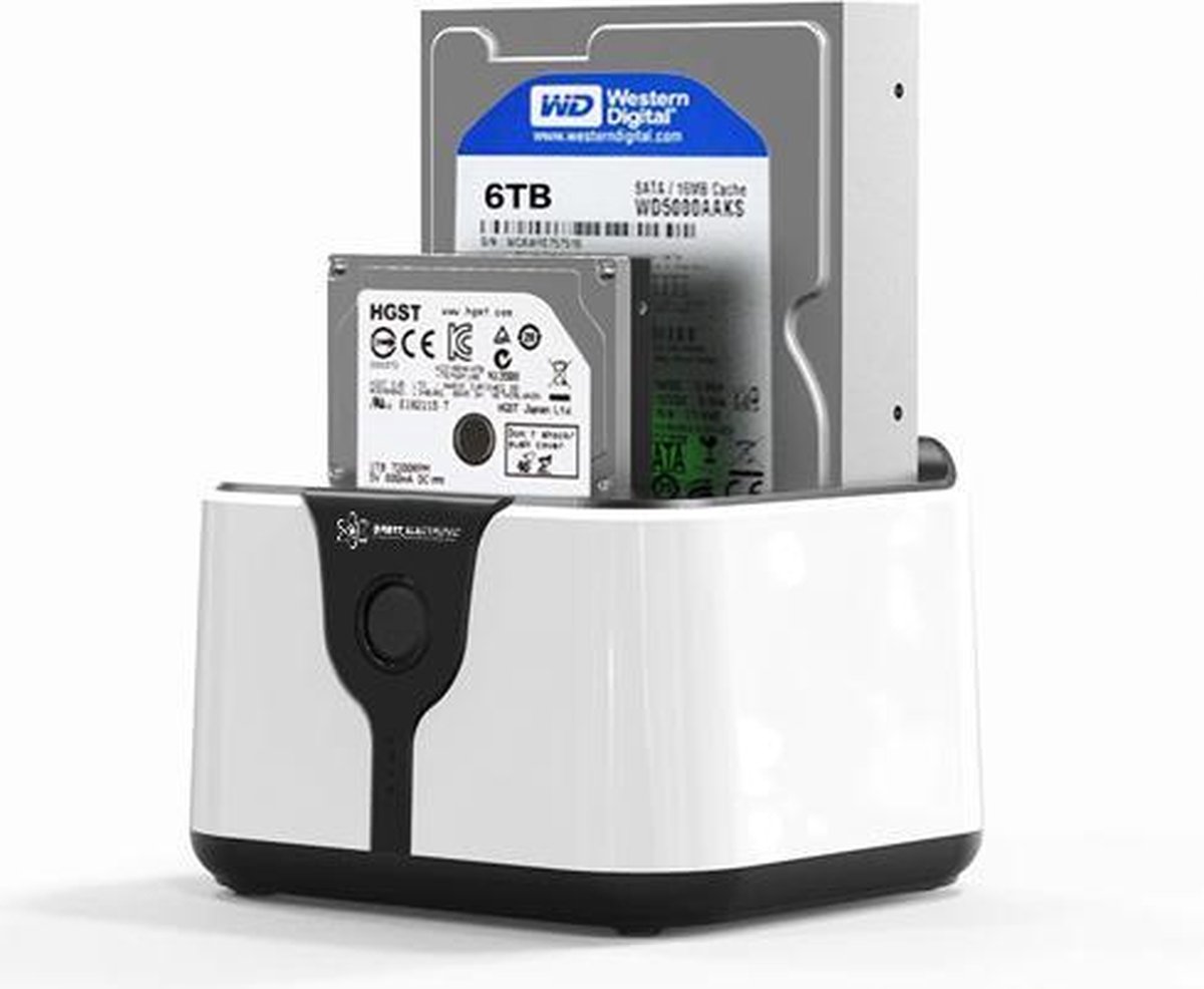 Harde schijf docking station 2x 2.5” en 3.5” (USB 3.0, SATA III)