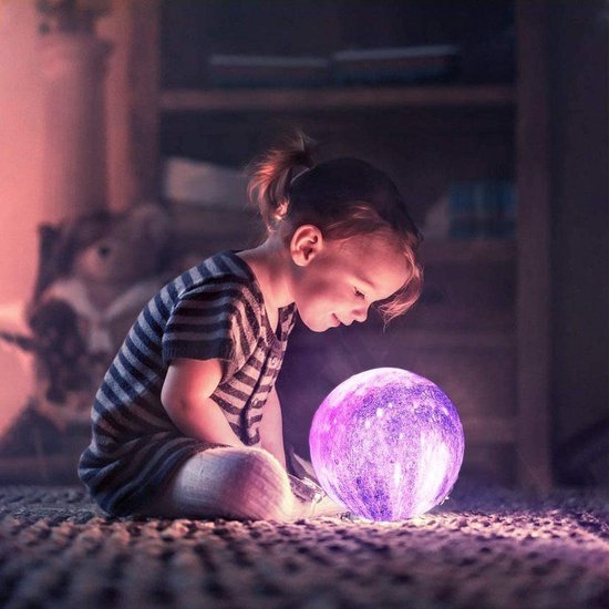 MyLedRoom - Galaxy Lamp / Maan Lamp - Tafellamp - 16 Kleuren - 9 dimstanden - Nachtlamp - 3D geprint - Tafellamp - Nachtlamp - Led kleuren met afstandsbediening van MyLedRoom — afbeelding 3