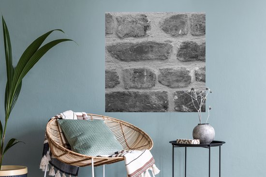 Sticker Muursticker de pierres anciennes - Mur de briques - 50x50 cm - Film adhésif autocollant - Sticker mural repositionnable