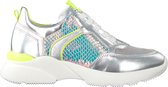 Hip H1274 Lage sneakers - Leren Sneaker - Meisjes - Zilver - Maat 32