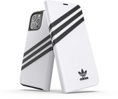 adidas Booklet Case PU kunstleer logo hoesje voor iPhone 12 Pro Max - wit