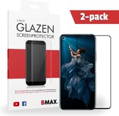 2-pack BMAX geschikt voor Honor 20 Pro Screenprotector Full Cover / Gehard glas / Beschermglas / Tempered Glass / Glasplaatje / Telefoonbescherming / Plexiglas scherm / Plexiglas - Zwart