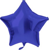 Folat - Folieballon Ster Mat Blauw - 48 cm