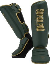 Super Pro Combat Gear Scheenbeschermer Protector SE Groen/Goud Extra Large