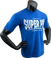 Super Pro T-Shirt S.P. Logo Blauw/Wit Extra Small